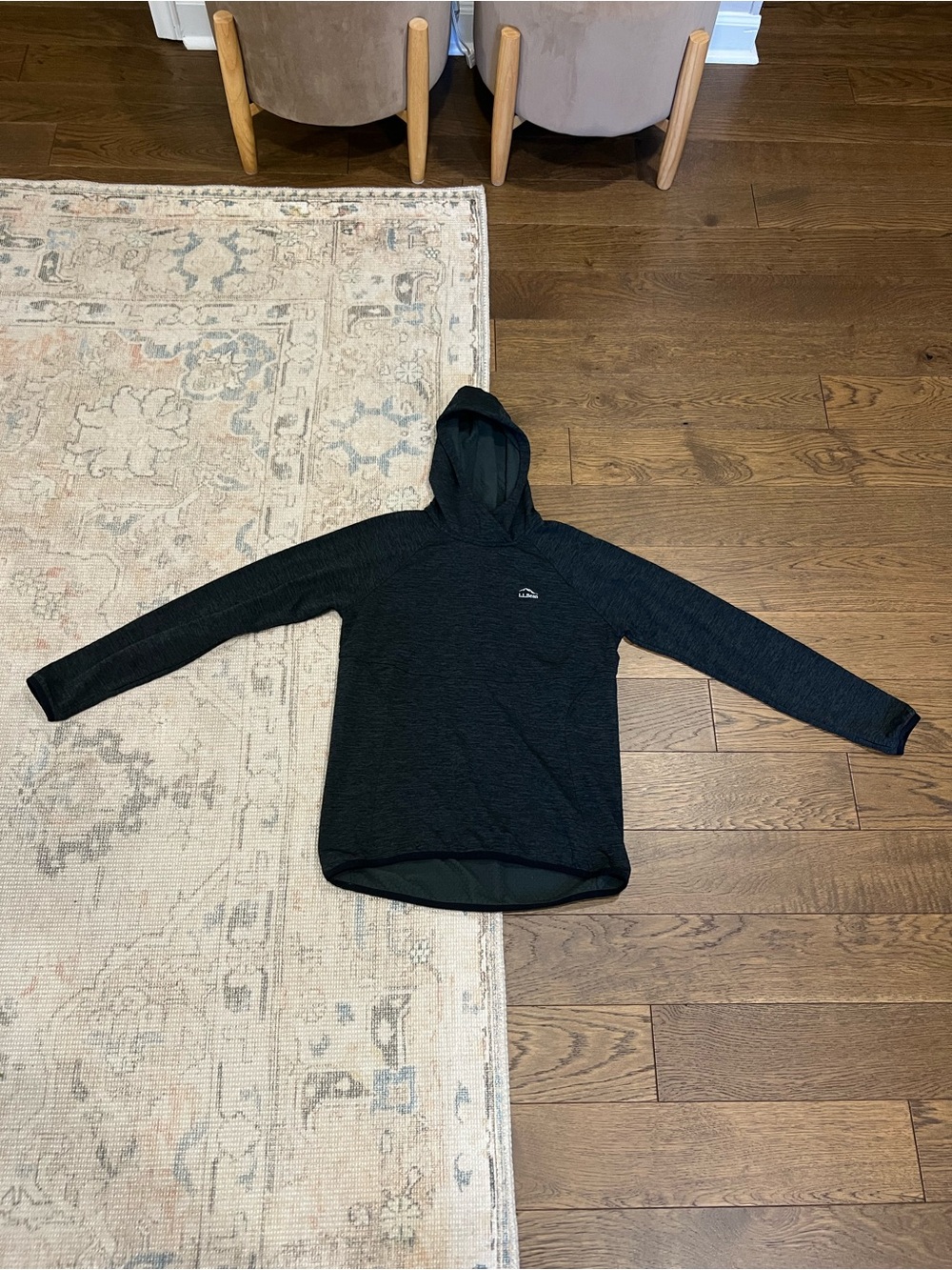 L.L. Bean Black Hooded Pullover